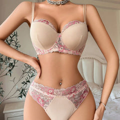Silk Secret Bra Set -  Nude Bloom
