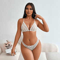 Silk Secret Bra Set -  Ebon Lace