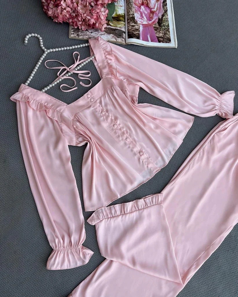 Silk Nighty Shirt and Trouser