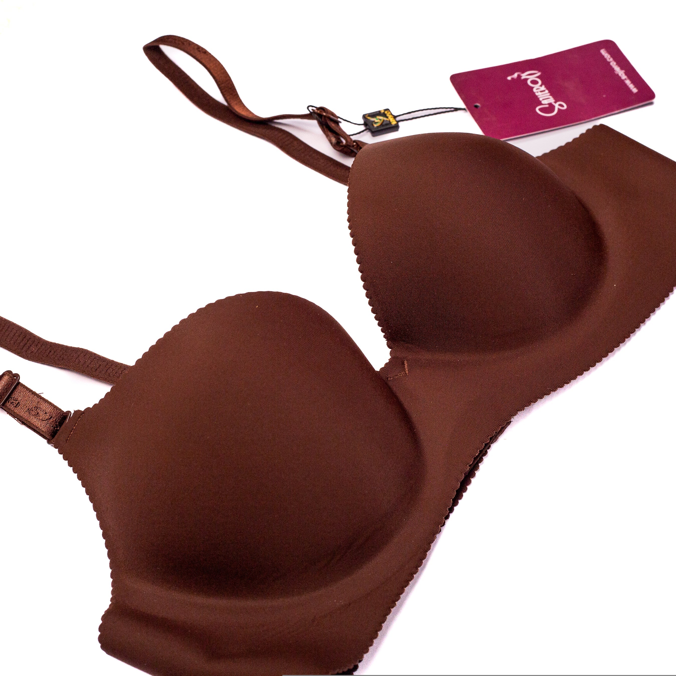 Silk Secret Derry Padded T-Shirt Push Up Bra brown color best quality gym br a for women comfy feel sportwear br a price in pakistan