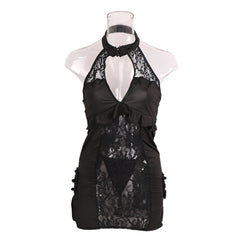 Silk Secret Collar Open Neck Sexy Mesh Lingerie