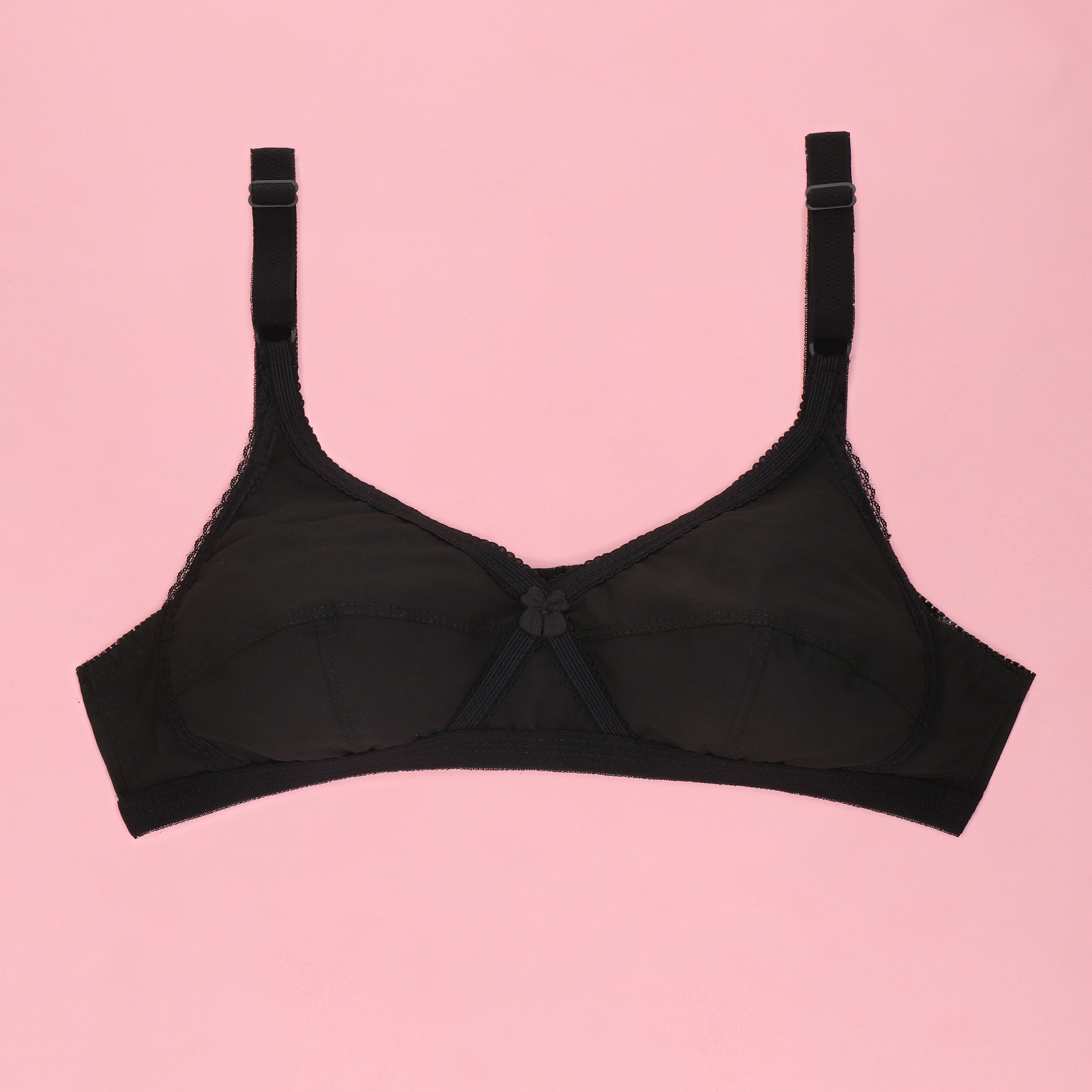 Silk Secret Cross Plain Casual Non Padded Wireless Bra