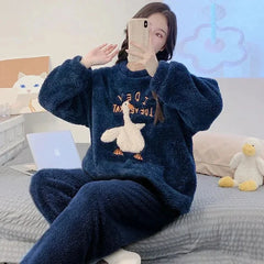 Silk Secret Duck Fleece Pajama Suit