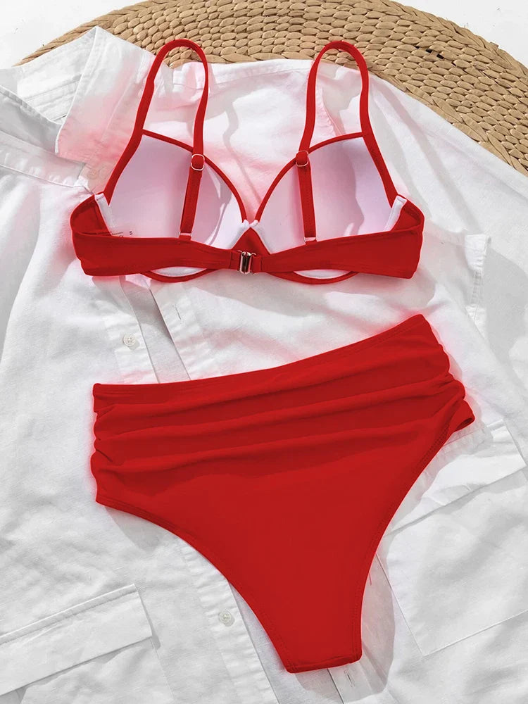 Silk Secret Gloria Red Luxury Push Up Bikini Set