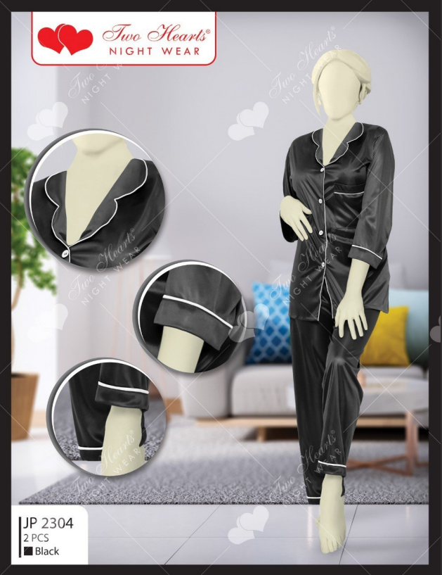 Silk Secret Milky 100% Silk Imported Pajama Suit black silk suit soft quality silk nightwear for women comfy feel for ladies price in pakistan