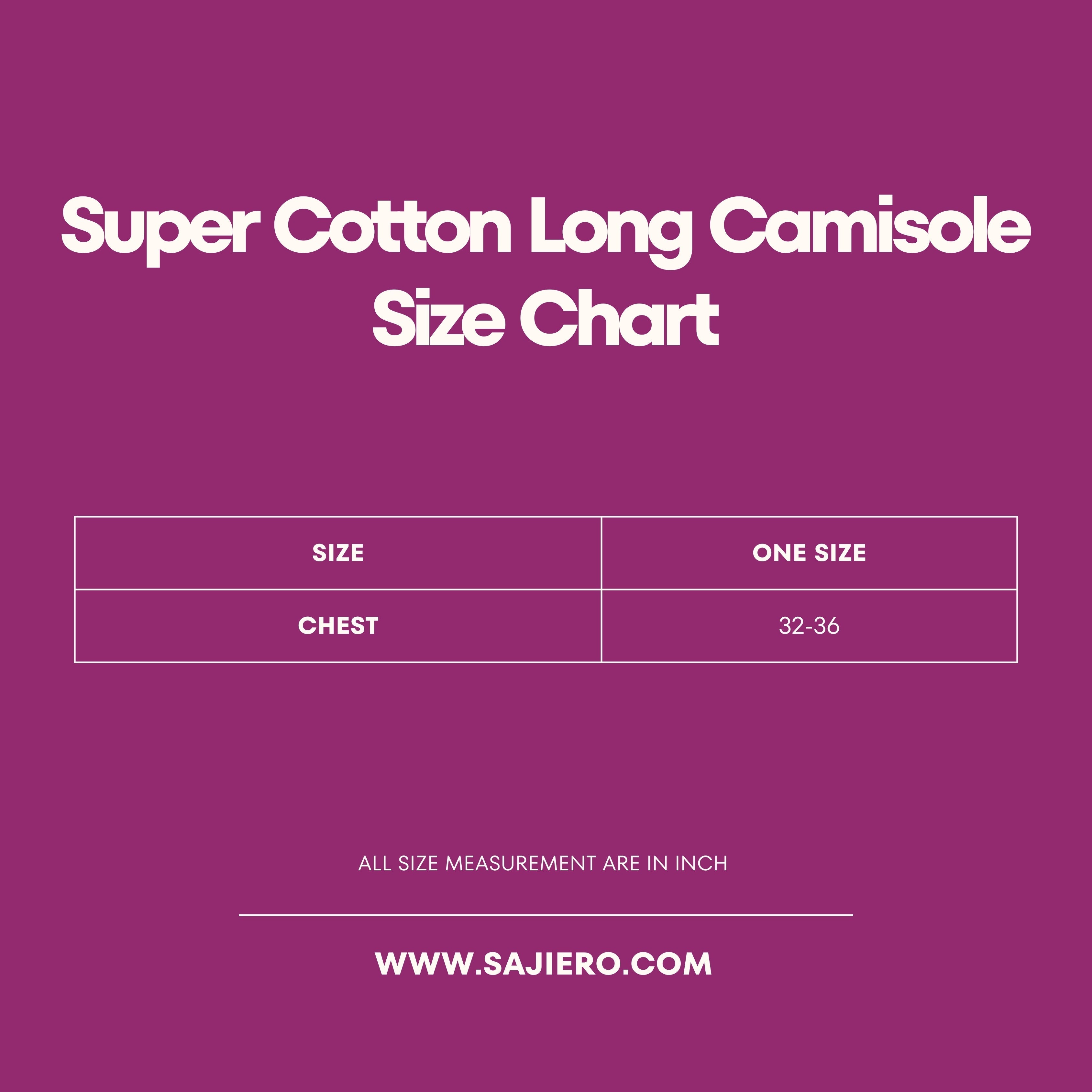 Silk Secret Super Cotton Long Camisole for Women