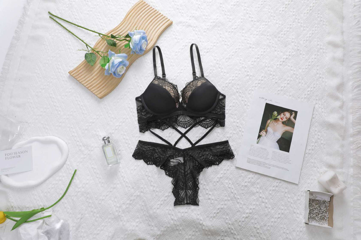 Silk Secret Bra Set -  Midnight Envy