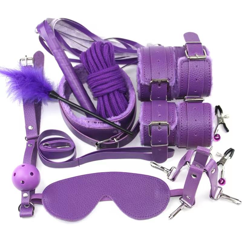 Women Faux Leather Bondage Set