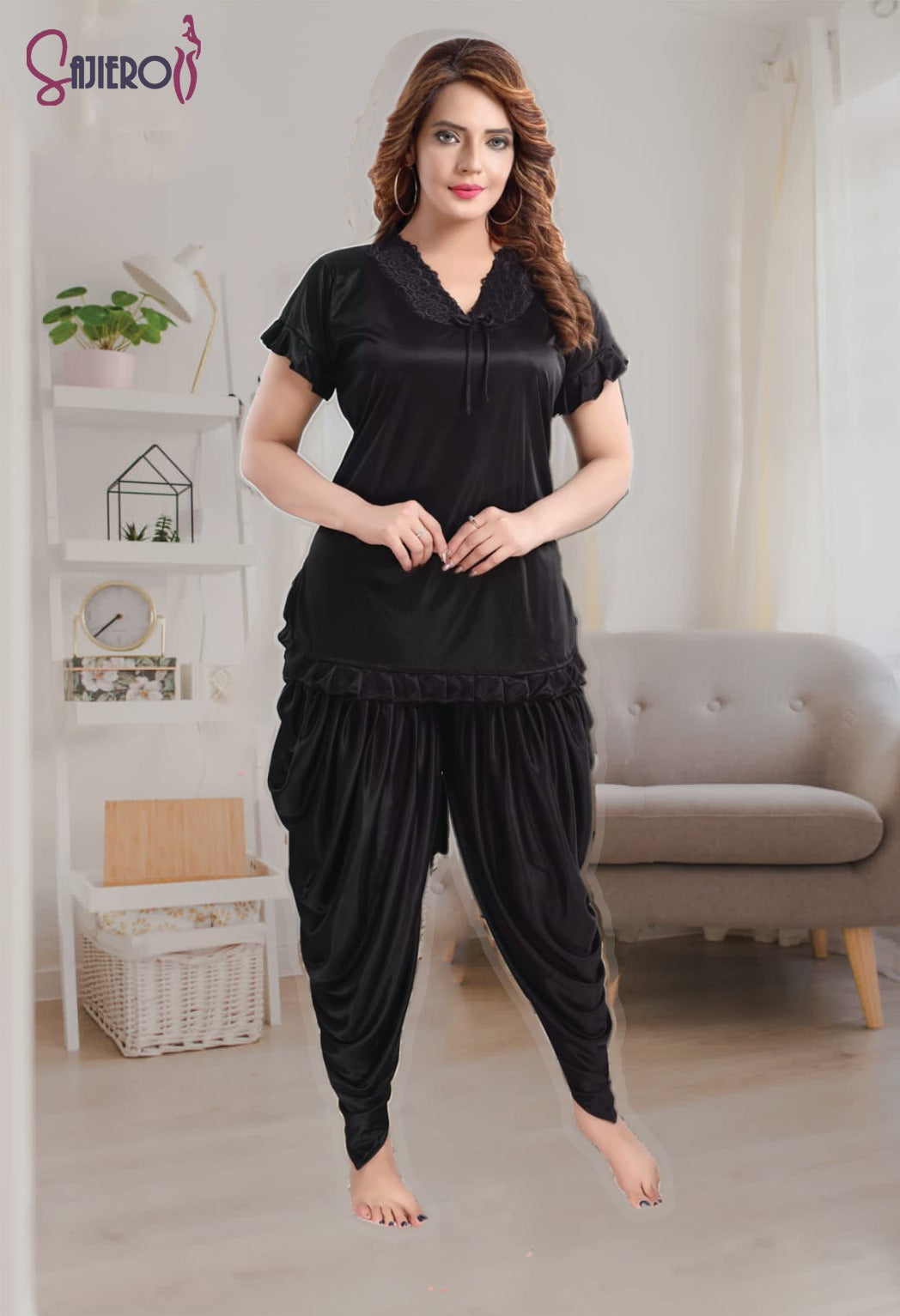 Patiala 100% Silk Pajama Suit