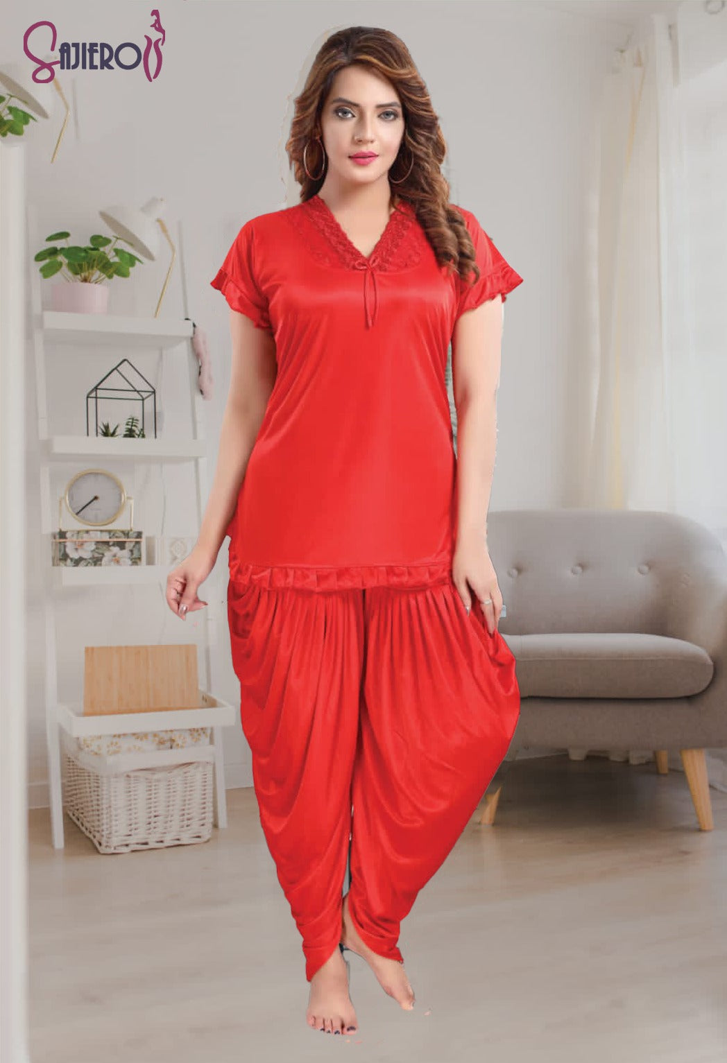 Patiala 100% Silk Pajama Suit