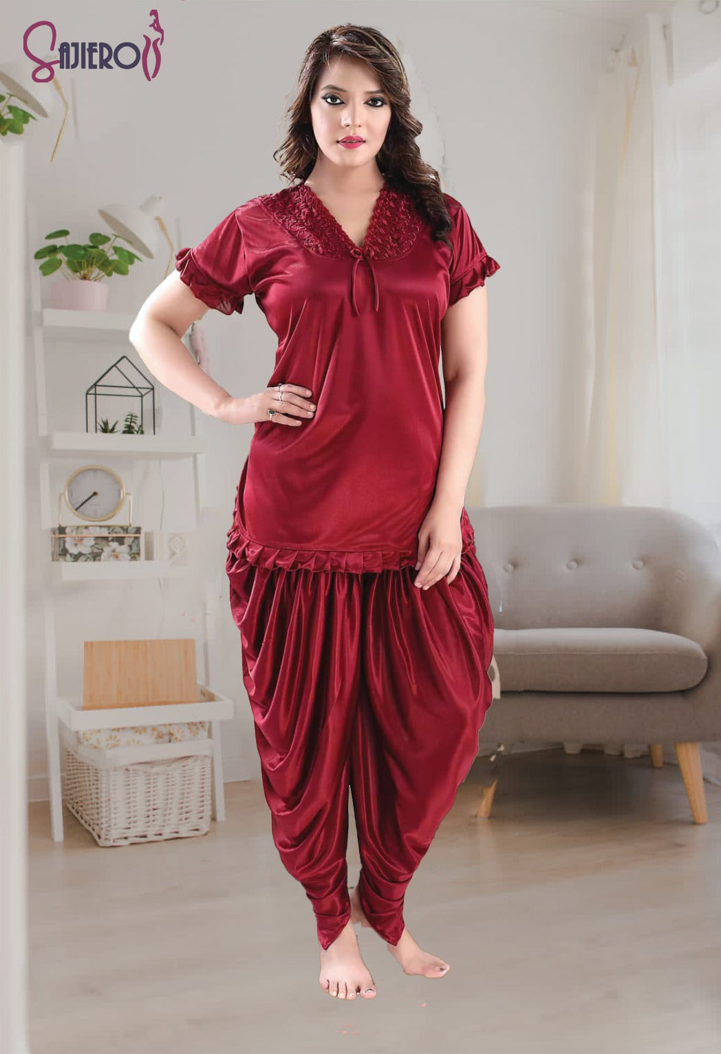 Patiala 100% Silk Pajama Suit