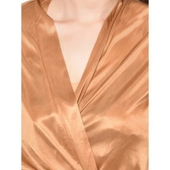 Women'S Beige Laced Detailed Gown And Pajama Set. Sm-243