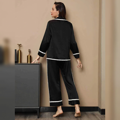 Elegant Silk Pajamas Set 2Pcs
