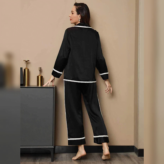 Buy Elegant Silk Pajamas Set in Pakistan