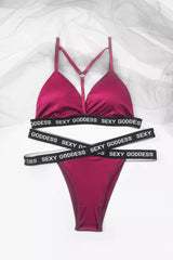 Silk Secret Brief Bralette Bikini Set purple color top quality b ra price in pakistan