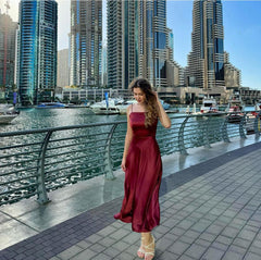 Solid Color Fish Slim Fit Luxury Dress