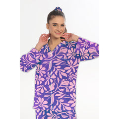 Silk Secret Linen Pajama Suit with Scrunchie - Breeze Bloom