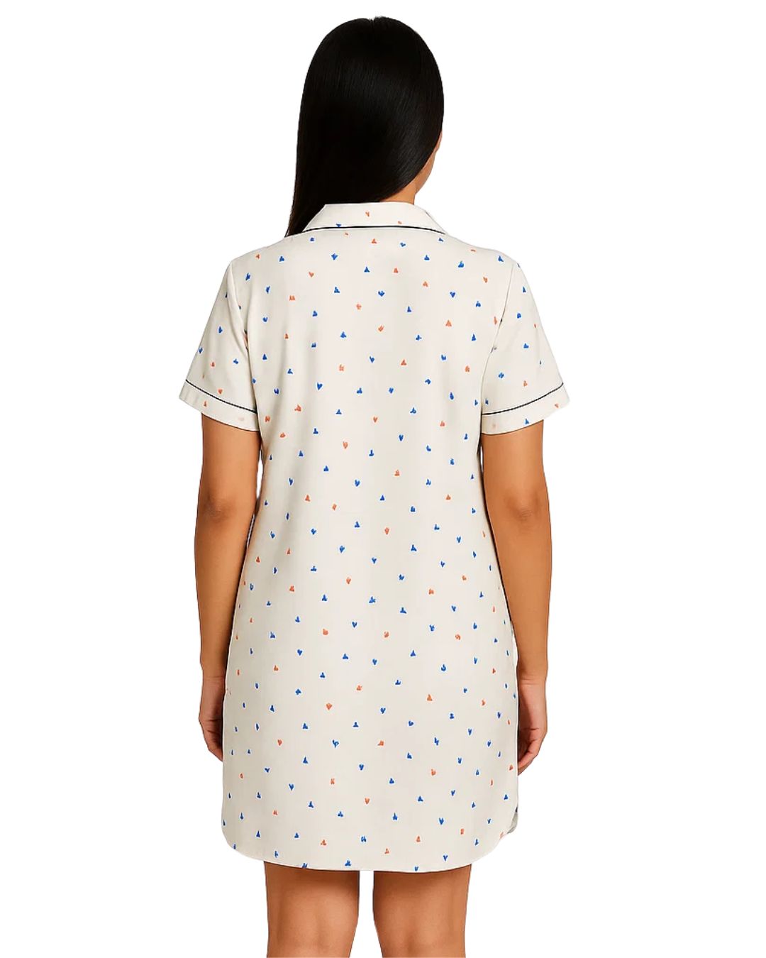 Silk Secret Long Shirt - Silk Dot