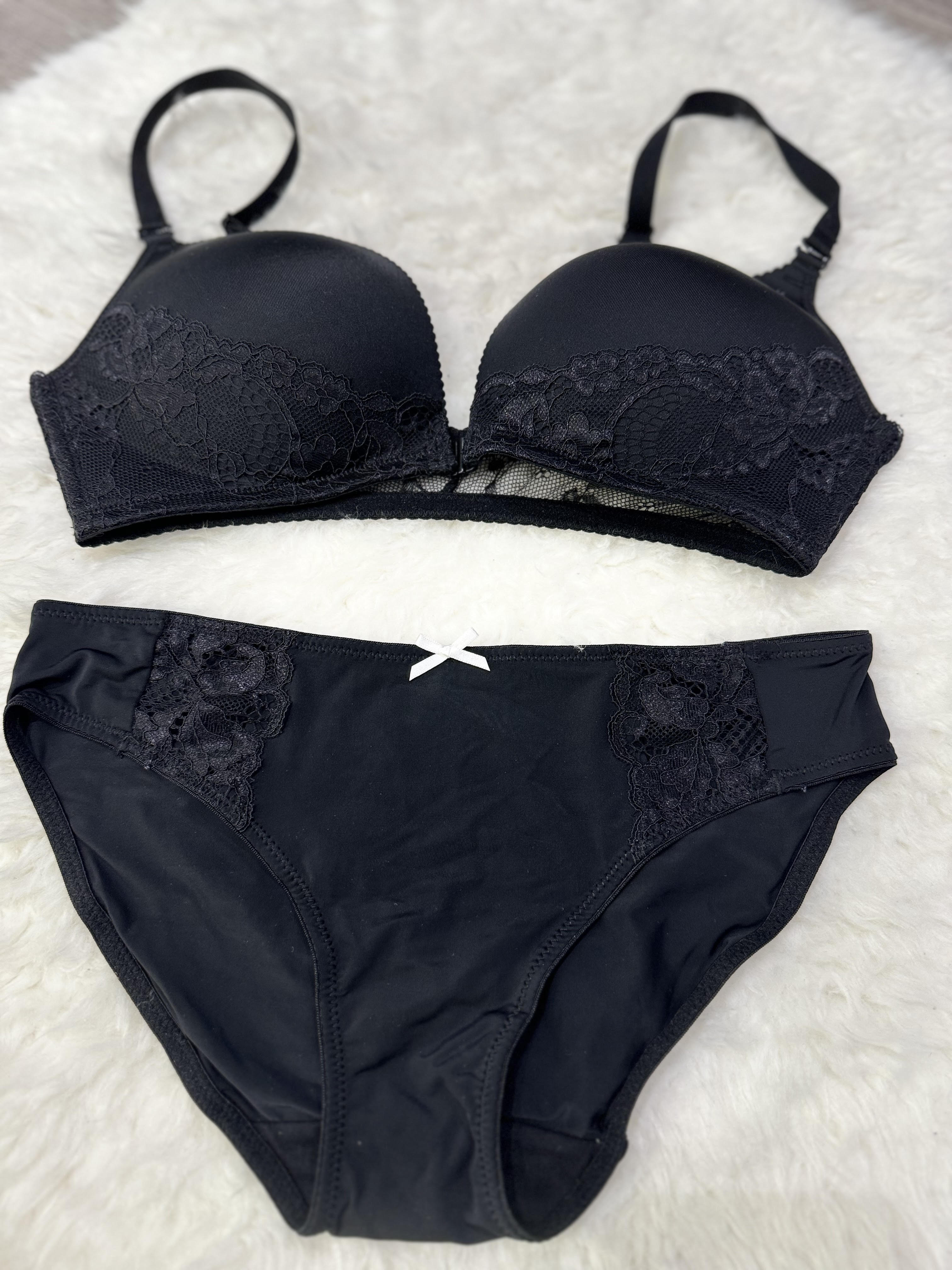 Silk Secret Front Open Padded Bra and Panty Set